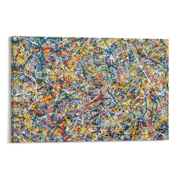Jackson Pollock Poster Abstract Expressionist Painter, Modern Art Painter (33) Canvas Poster Wall Art Picture Prints Hanging Photo Gift Decor Home Posters Artworks 24x36inch(60x90cm)