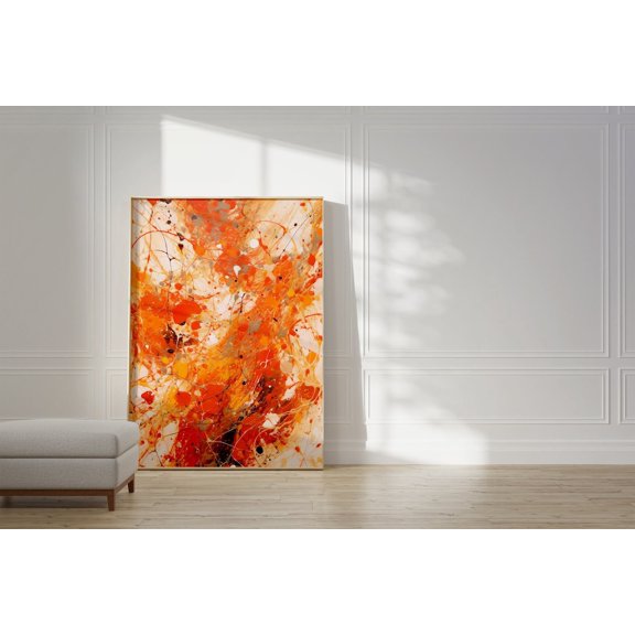 Jackson Pollock Poster, Colorful Maximalist Abstract Art