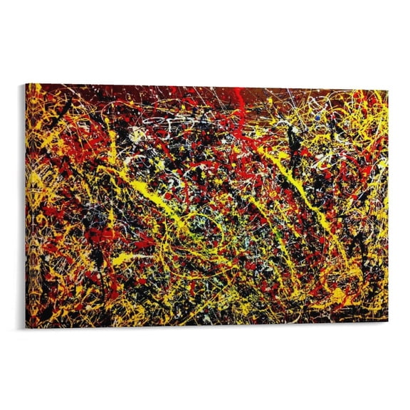 Jackson Pollock Posters Drip Painting Works Painting On Canvas Wall Art Poster Scroll Picture Print Living Room Walls Decor Home Posters 24x36inch(60x90cm)