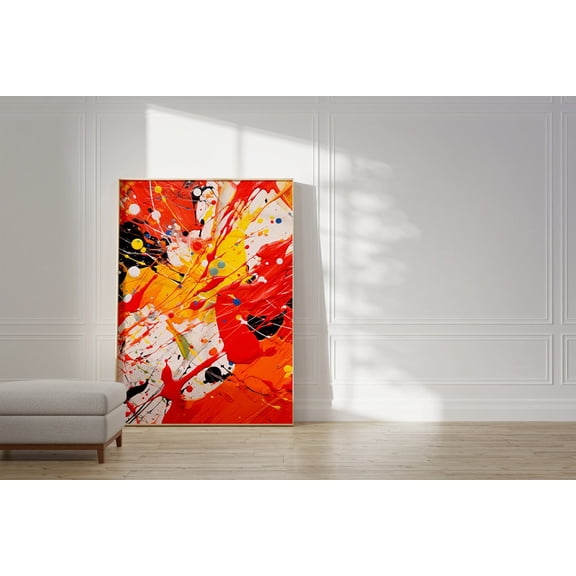 Jackson Pollock Trendy Maximalist Abstract Art Print Modern Cool Home Art Pollock Poster, Unframed Paper Poster 8x10in