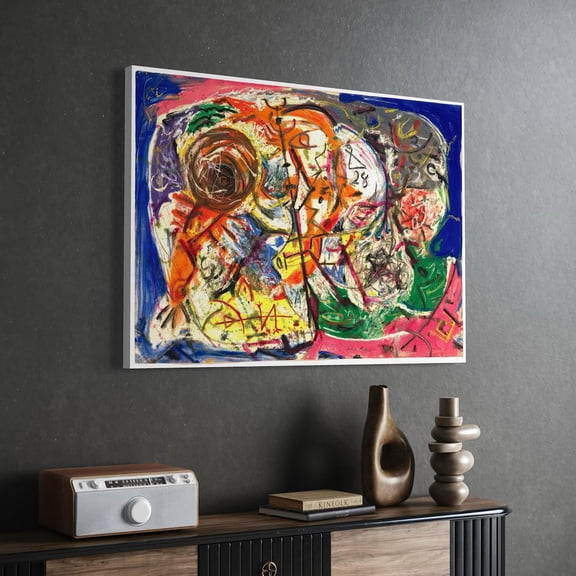 Jackson Pollock Untitled Modern Accent Wall Art Unframed Paper Print