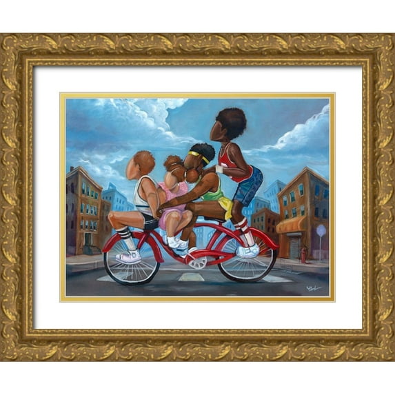 Jackson, Robert 18x15 Gold Ornate Wood Framed with Double Matting Museum Art Print Titled - Public Transpo