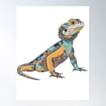 thumbnail image 1 of Jackson'S Bearded Dragon Poster Wall Art, Modern Wall Decor For Living Room Bedroom, 8x12 UNFRAMED, 1 of 3