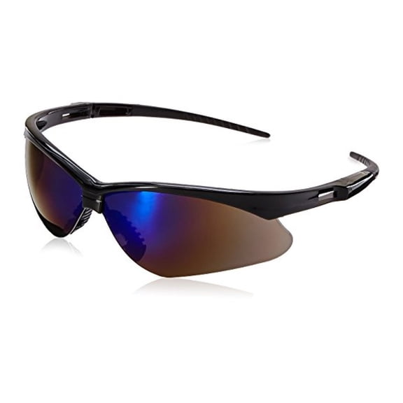 Jackson Safety 3000358 Nemesis Safety Glasses Black Frame / Blue Mirror Lens (Pack of 12)