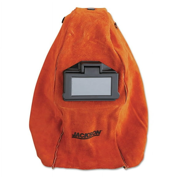 Jackson Safety 860P Leather Welding Helmet (14531), 2 x 4.25 Lift Front, Specialty Helmet, Red-Brown Leather, 4 Units / Case
