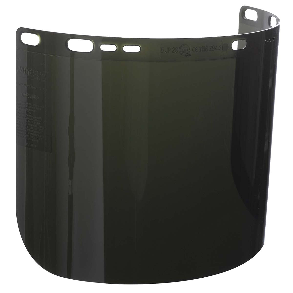 Jackson Safety F50 Specialty High Impact Face Shield IRUV 5.0 + 8" x 15.5" x 0.06" / Polycarbonate