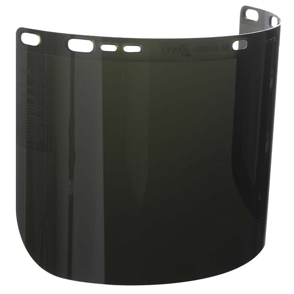 Jackson Safety F50 Specialty High Impact Face Shield IRUV 5.0 + 8" x 15.5" x 0.06" / Polycarbonate