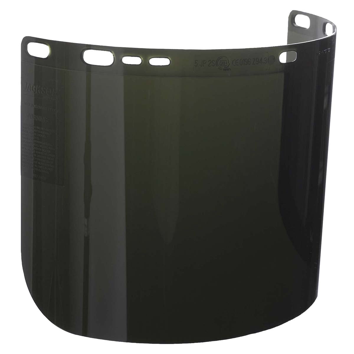 Jackson Safety F50 Specialty High Impact Face Shield (28633), Polycarbonate, 8” x 15.5” x 0.06”, IRUV 5.0, Face Protection, Unbound, 50 Shields / Case