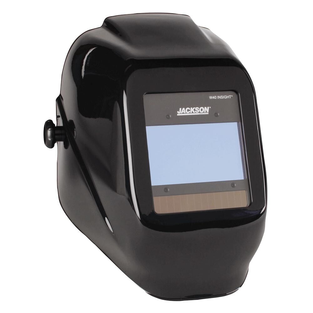 Jackson Safety Welding Helmet - Auto Darkening - Nylon - 3.94" x 2.36" Viewing Area - Shade 4/9-13 Insight&reg; Variable ADF 1/1/1/1 - 370 Speed Dial Headgear - Gloss Black - HLX 100 Series