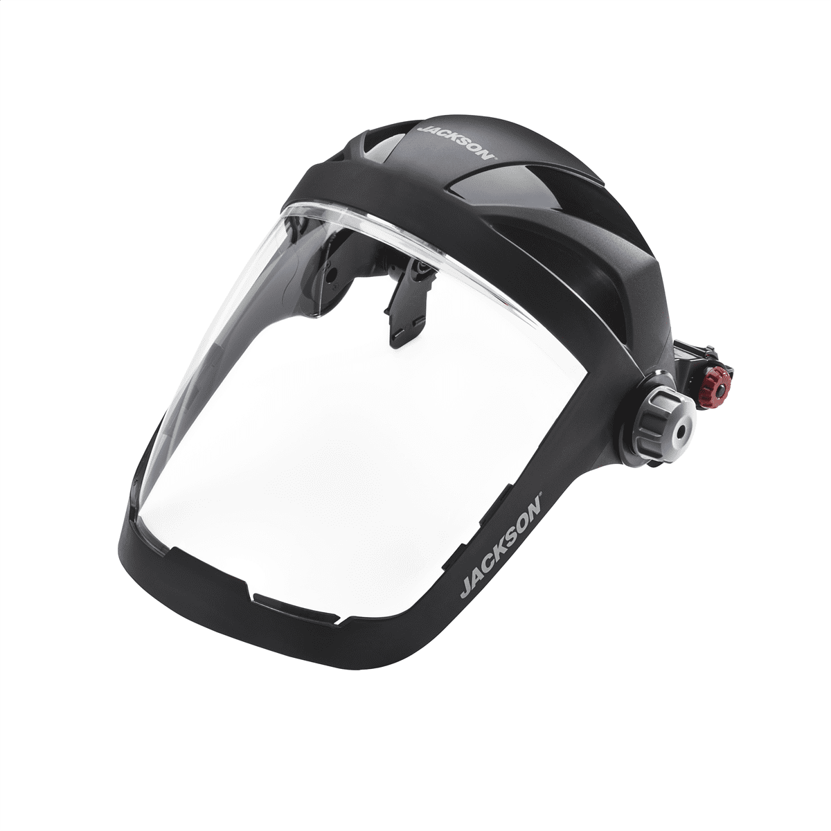 Jackson Safety Face Shield - QUAD 500 Premium Multi-Purpose Series - 9' x 12.125' x 0.060" Window - Clear AF - Hard Hat Interchange System (HHIS) for mounting on slotted hard hats