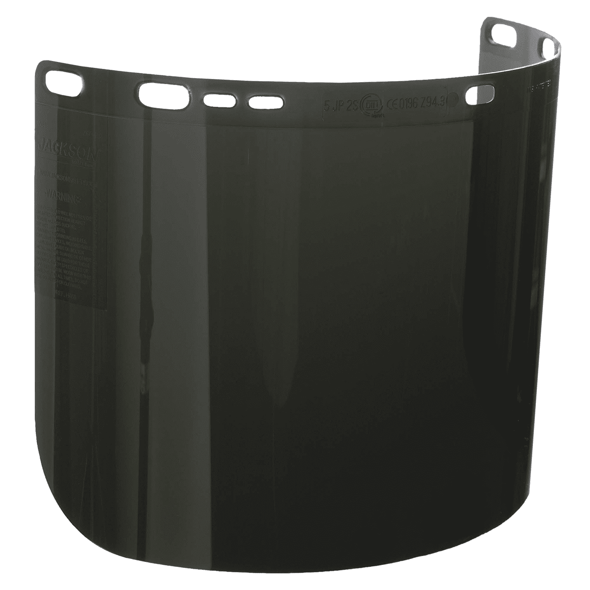Jackson Safety Replacement Windows for F50 Polycarbonate Special Face Shields - Shade IRUV 5.0 - 8" x 15.5" x.060" - D Shape