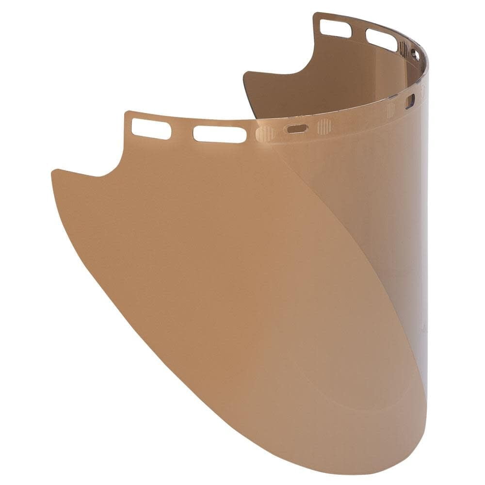 Jackson Safety Replacement Windows for F50 Polycarbonate Face Shields - Gold Coated - 9" x 20" x 0.060" -Shape R - Unbound