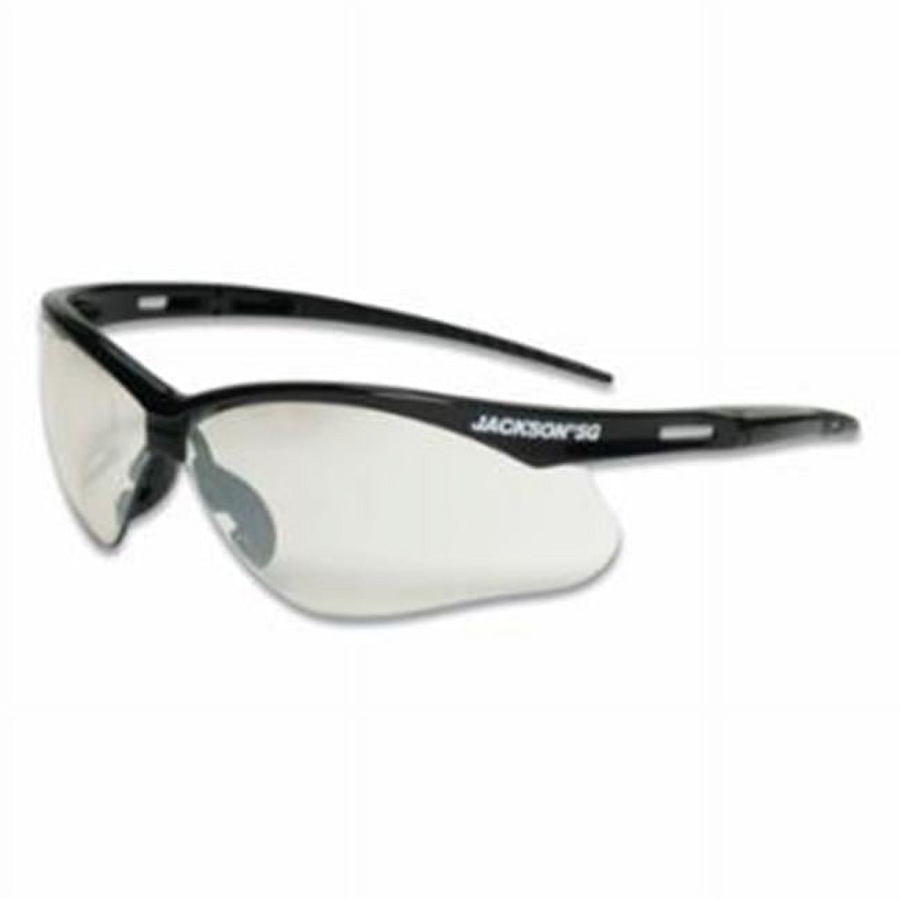 Jackson Safety  Safety Glasses with Black Frame & Indoor-Outdoor Mirror Lens