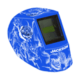 thumbnail image 1 of Jackson Safety Welding Helmet - Auto Darkening - Nylon - 3.94" x 2.64" Viewing Area - Shade 10 Fixed ADF 1/1/1/1 - 370 Speed Dial Headgear - Reapers n' Roses Graphics, 1 of 3