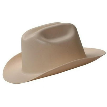 Jackson Safety Western Outlaw Hard Hat (19502), Wide 360-Degree Brim, 4-Pt. Ratchet Suspension, Tan, 4 Hats / Case