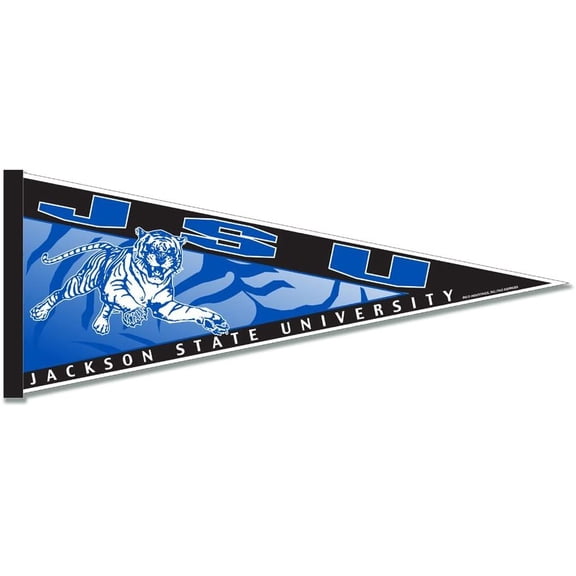 Jackson State University Tigers Soft Felt Pennant, JSU Design, 12x30 Inch, Easy To Hang