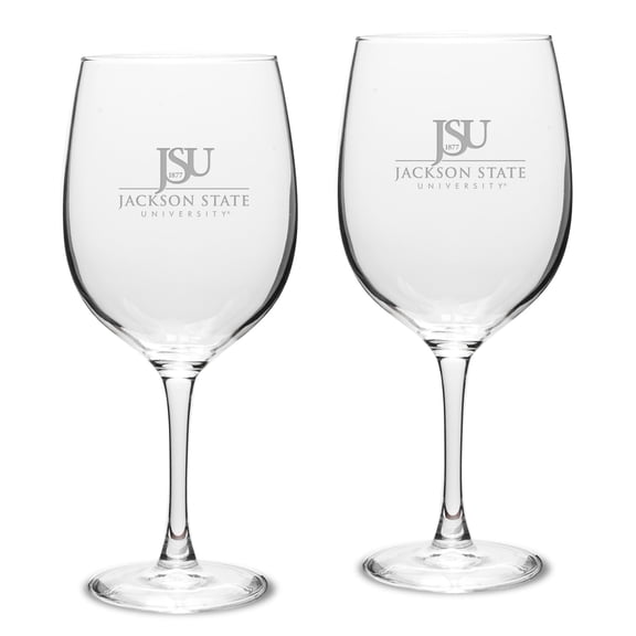 Jackson State Tigers 2-Piece Traditional Robusto Red Wine Table Glass Set