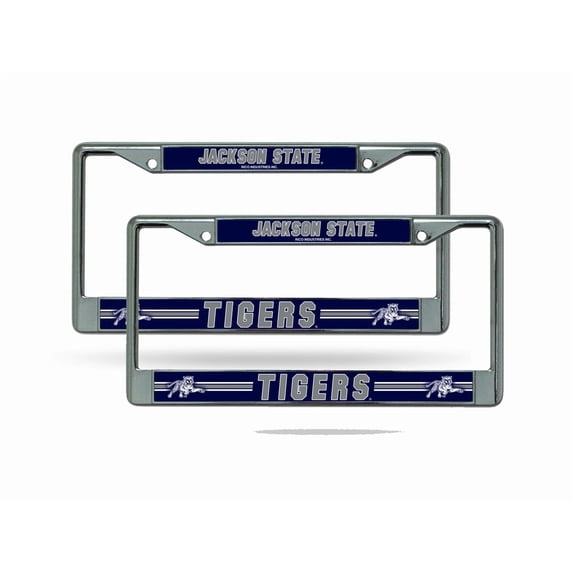 Jackson State Tigers Chrome Metal License Plate Frame - Set of 2 Frames