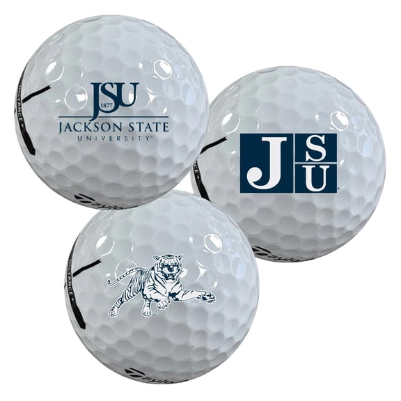 Jackson State University Tigers Logo Edition Taylormade Distance+ Golf Balls 12-Pack (Dozen)