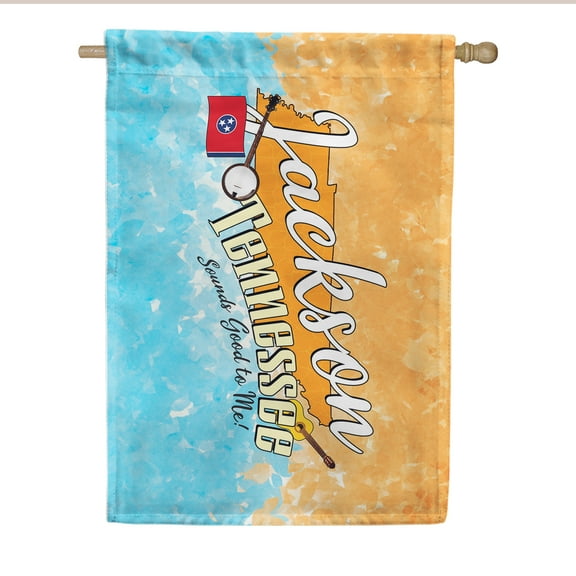 Jackson Tennessee House Flag 28 x 40 inches Double Sided Outdoor Yard Decorative Tennessee State Flag, Jackson Hometown House Flag, Jackson City Gift, Made in the USA