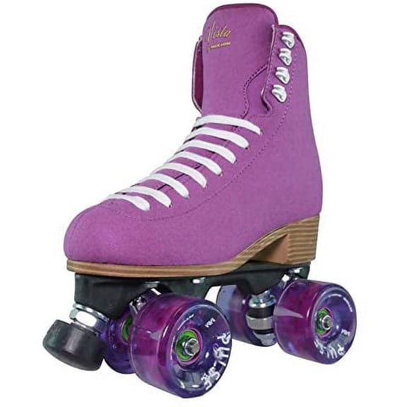 Jackson - Vista Viper Roller Skates for Women and Girls with Atom Pulse Lite Wheels, High Top Suede Quad Skates, (Purple)