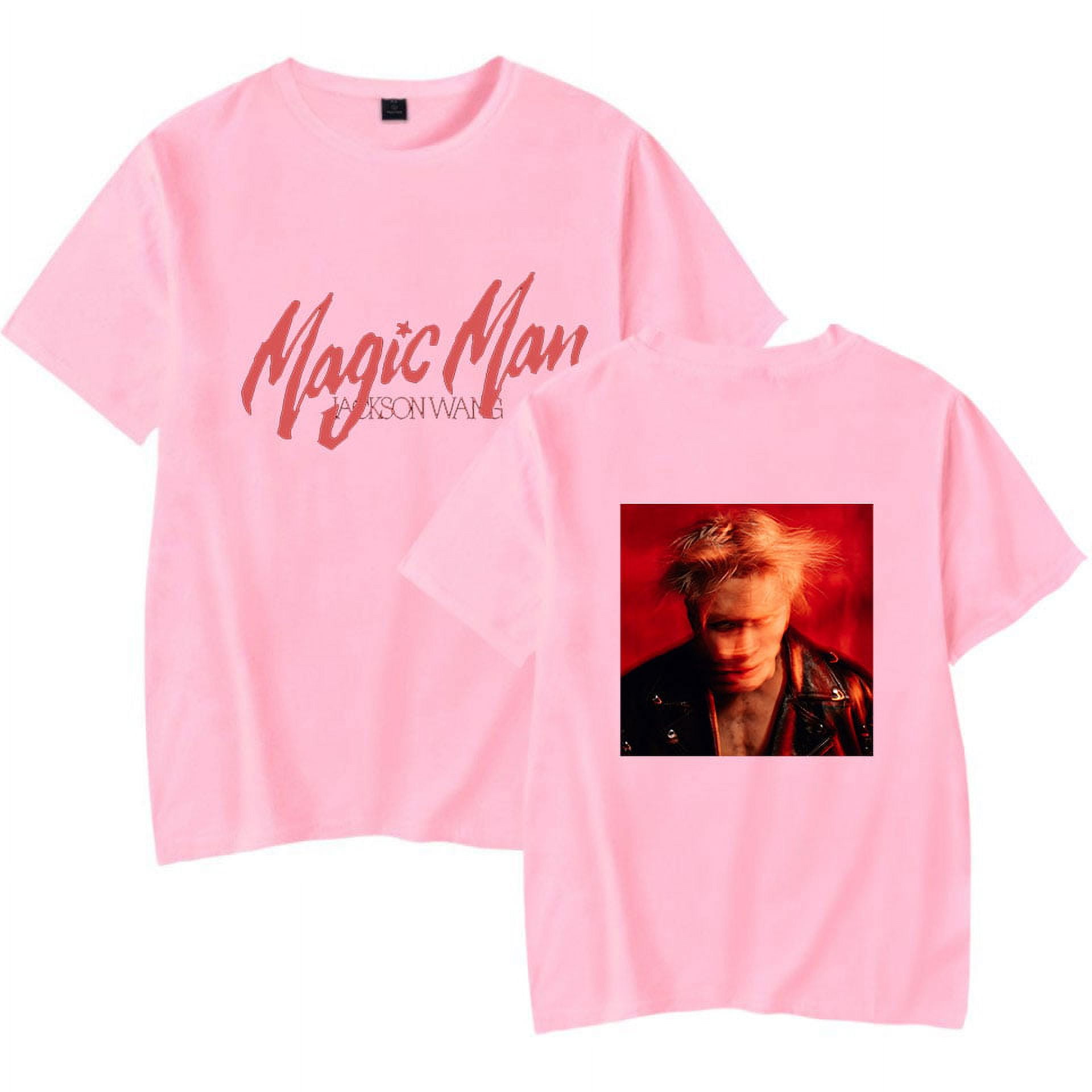  Jackson Wang Magic Man Tour Merch T-Shirt, K-pop Support Cotton  Loose Tee for Girls Women Fans S Blue : Sports & Outdoors