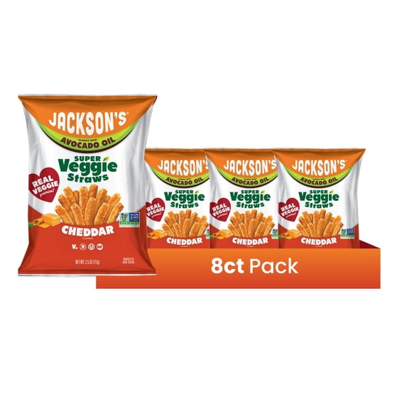 Jackson's 2.5oz Cheddar Super Veggie Straws, 8ct