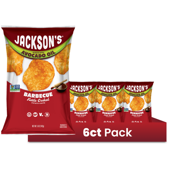 Jackson's 5oz Barbecue Kettle Potato Chips, 6ct