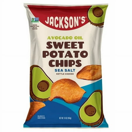 Jackson's Kettle Cooked Avocado Oil Sweet Potato Chips, 16 Ounce
