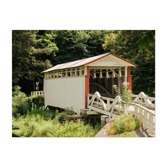 Jackson's Mill Covered Bridge 03 - Breezewood Pennsylvania Photography Unframed Wall Art Print 16 x 20 inches