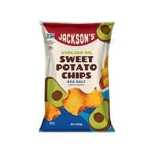 Jackson's Sea Salt Sweet Potato Chips Kettle Cooked in Avocado Oil, 13.5 oz.