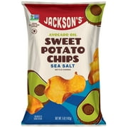 Jackson's Sweet Potato Kettle Chips with Sea Salt, Avocado Oil, Allergen-Friendly, 5 oz