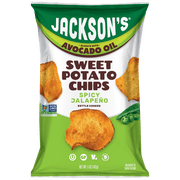 Jackson's Sweet Potato Spicy Jalapeno Chips, Avocado Oil, Free of Top 9 Allergens, Vegan, 5 oz
