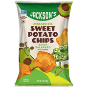 Jackson's Sweet Potato Spicy Jalapeno Chips, Avocado Oil, Allergen-Friendly, Vegan, 5 oz