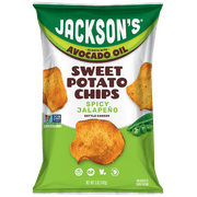 Jackson's Sweet Potato Spicy Jalapeno Chips, Avocado Oil, Free of Top 9 Allergens, Vegan, 5 oz
