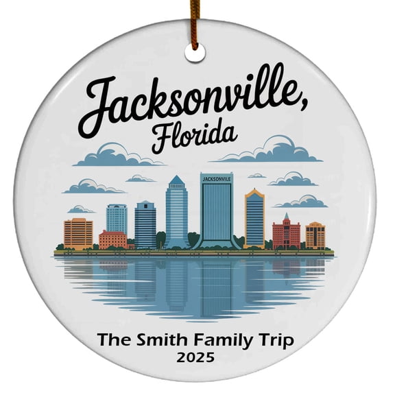 Jacksonville Florida Christmas Ornament, Collection of City Travel Souvenirs for Family and Friends, Christmas Tree Ornament City Travel, Trips of The Year, Christmas Ornament 2025