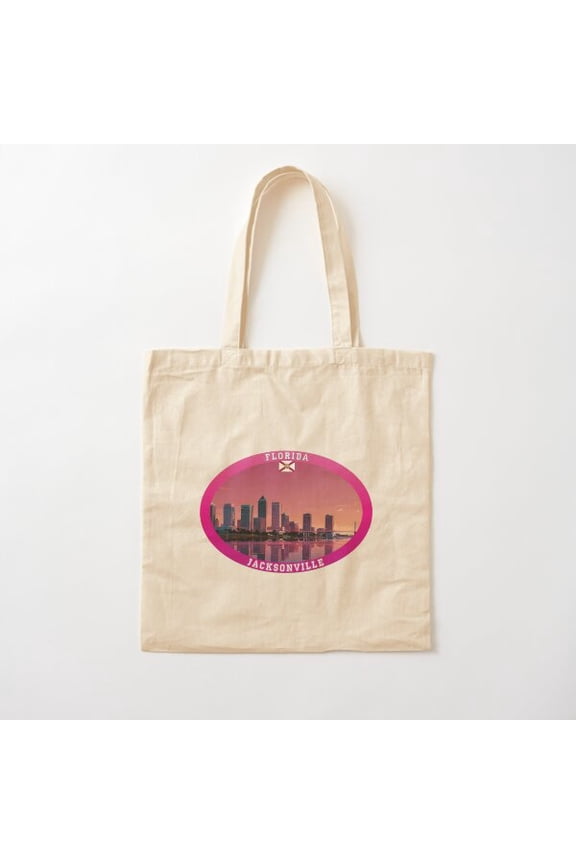 Jacksonville Florida Travel Canvas Tote Bags, Reusable Shopping Bag