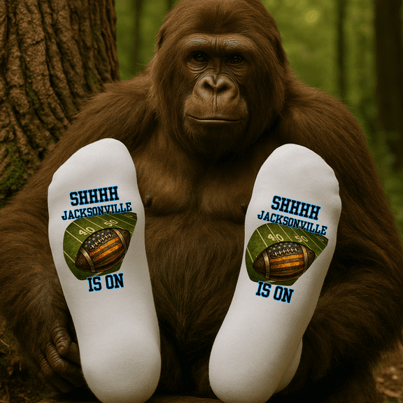 Jacksonville, Football Fan Socks SHHHH, The Game Is On
