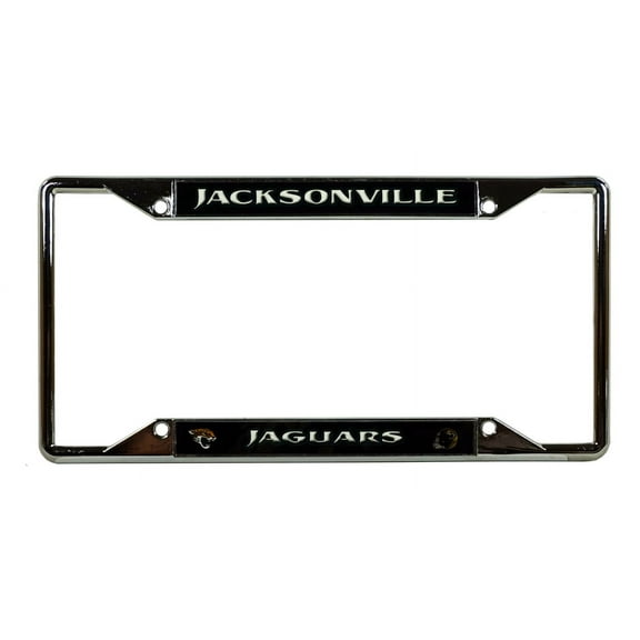 Jacksonville Football Jaguars Chrome EZ View License Plate Frame