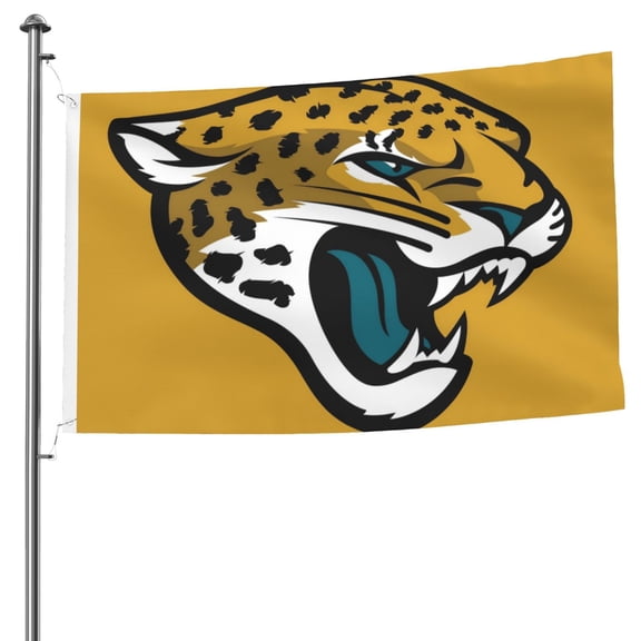 Jacksonville Football Team Custom Double Sided Flag 5x8ft, Game Day Support Flag Hanging Outdoor Garden Hanging Flag, Football Fan Home Indoor and Outdoor Decor