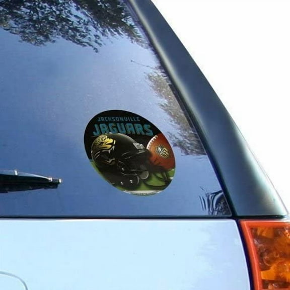 Jacksonville Jaguars 4 Inch Flat Vnyl Round Decal Sticker Auto Home