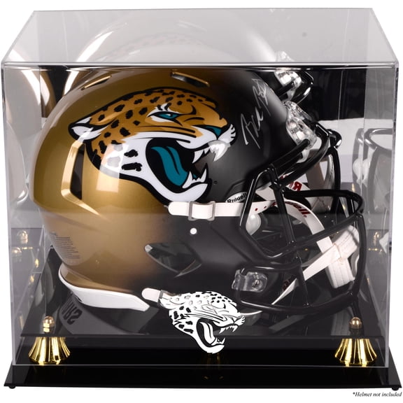 Jacksonville Jaguars Golden Classic Helmet Display Case with Mirror Back