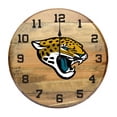 thumbnail image 1 of Imperial Jacksonville Jaguars Oak Barrel Clock, 1 of 3