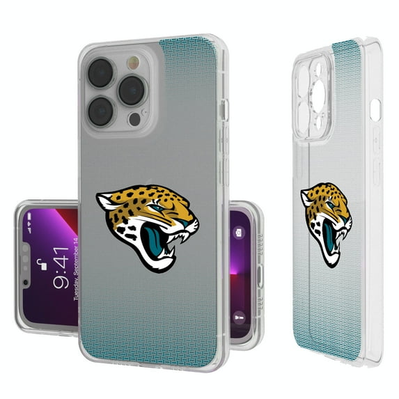 Jacksonville Jaguars Linen Logo iPhone Clear Case