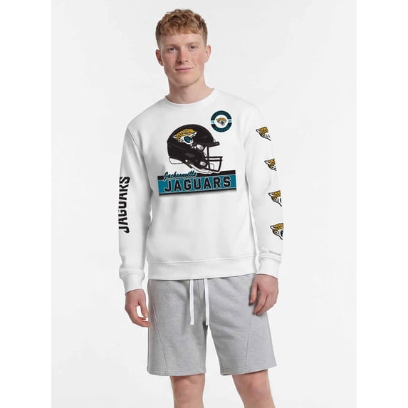 Jacksonville Jaguars Reebok Mens White Crew Sweatshirt