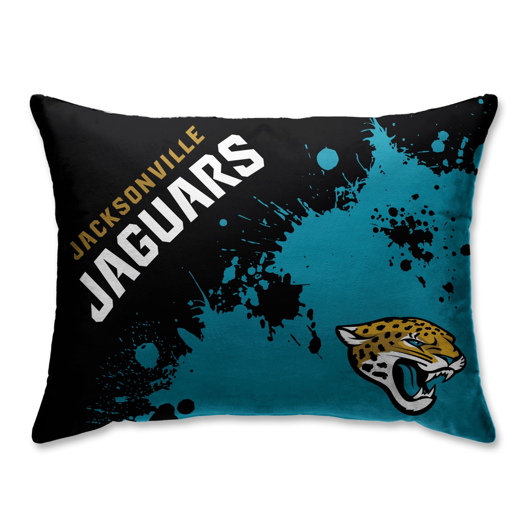 Jacksonville Jaguars Splatter Plush Bed Pillow - Green 