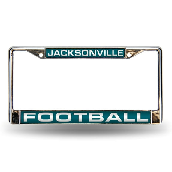 Jacksonville NFL Jaguars Chrome Metal Laser Cut License Plate Frame