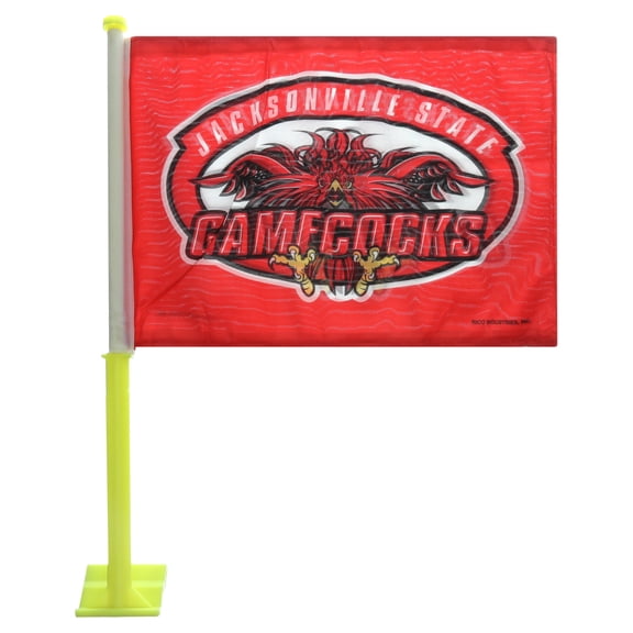 Jacksonville State University Gamecocks Car Flag with Display Pole