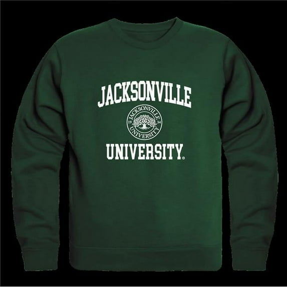 Jacksonville University Dolphins Seal Crewneck Sweatshirt, Forest Green - 2XL