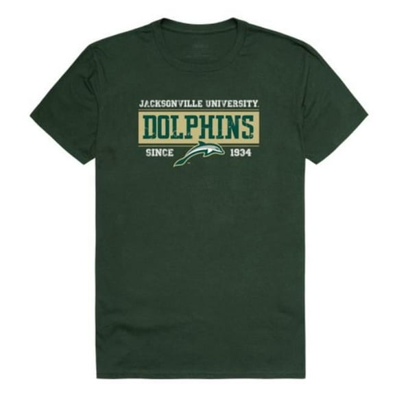 Jacksonville University Established T-Shirt, Forest White - Extra Large